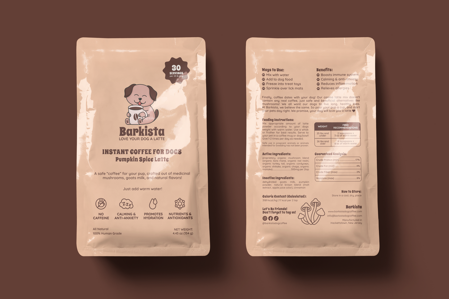 Pumpkin Spice Latte Instant Dog Coffee