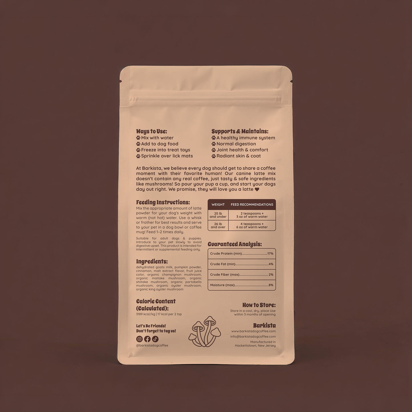 Pumpkin Spice Latte Instant Dog Coffee